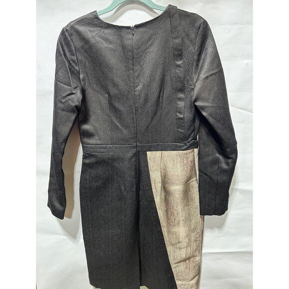 Catherine Malandrino Color Block Sheath Dress Women's Size 6 Gold & Black - Picture 5 of 5